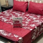 Bedsheet King Size Bed 3-Pcs Set (Cotton Fabric) Export Quality - Image 3