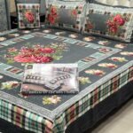Luxury Bedsheet - 4pc King Size Bedsheet - 3d Crystal Cotton - Bed sheets Double bed King Size with 2 Pillow Covers- - Image 7