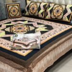 Luxury Bedsheet - 4pc King Size Bedsheet - 3d Crystal Cotton - Bed sheets Double bed King Size with 2 Pillow Covers- - Image 8