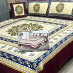Luxury Bedsheet - 4pc King Size Bedsheet - 3d Crystal Cotton - Bed sheets Double bed King Size with 2 Pillow Covers- - Image 4