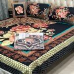 Luxury Bedsheet - 4pc King Size Bedsheet - 3d Crystal Cotton - Bed sheets Double bed King Size with 2 Pillow Covers- - Image 12