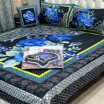 Luxury Bedsheet - 4pc King Size Bedsheet - 3d Crystal Cotton - Bed sheets Double bed King Size with 2 Pillow Covers- - Image 13