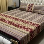 High Quality Fine Cotton Bedsheet 3 Piece Set Double Bed Printed 3D Crystal Cotton King Size Bedsheet - Image 9