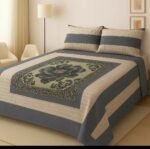 Embroidered Patch Work King Size BedSheet - High Quality - Cotton Satin Double Bedsheet Embroided - Galaxy Bedding - Image 2