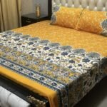 High Quality Fine Cotton Bedsheet 3 Piece Set Double Bed Printed 3D Crystal Cotton King Size Bedsheet - Image 12