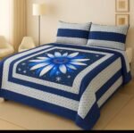 Embroidered Patch Work King Size BedSheet - High Quality - Cotton Satin Double Bedsheet Embroided - Galaxy Bedding