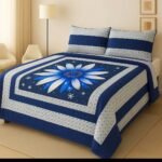 Embroidered Patch Work King Size BedSheet - High Quality - Cotton Satin Double Bedsheet Embroided - Galaxy Bedding