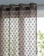 Premium Sheer Net Curtains for Windows & Doors | Classic Embroidered Look | Light Filtering and Easy to Install - Image 2