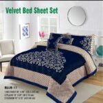 Velvet Jacquard Bed Sheet 5 Pcs set King Size - Great Gift for Any Occasion - Bed sheet - Bed sheet king size | Available at Dowio