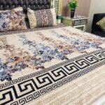 BeQuest Big Flowers High Quality Fine Soft Cotton Unique Designed Bedsheet