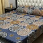 BeQuest Big Flowers High Quality Fine Soft Cotton Unique Designed Bedsheet - Image 2