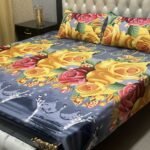 BeQuest Big Flowers High Quality Fine Soft Cotton Unique Designed Bedsheet - Image 4
